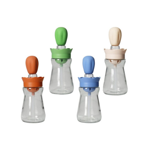 Oliera Vetro Con Dosatore E Pennello Colori Assortiti Silicone Brandani | 51016