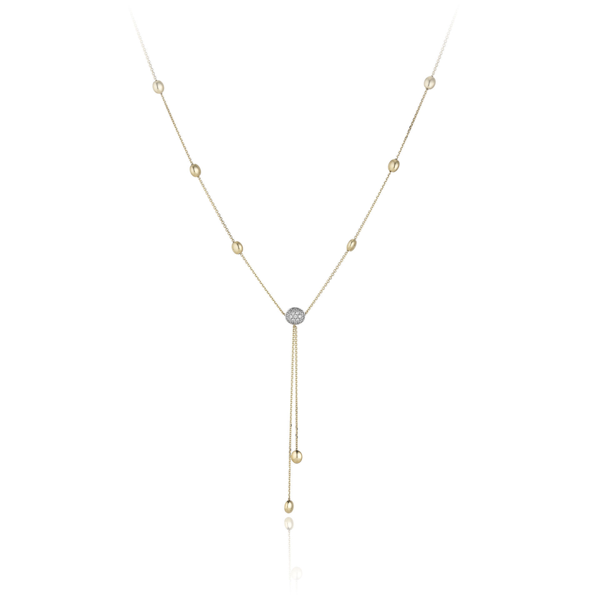 Collana Chimento Donna in Oro Giallo e Diamanti 1G01439B12