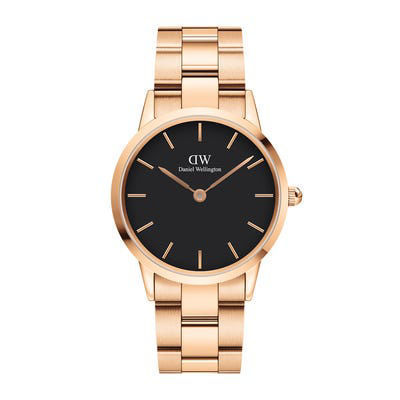 Orologio Daniel Wellington Iconic Link Rose Gold Black 36 mm | DW00100210