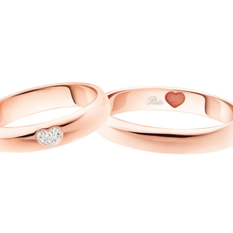 Fedi Nuziali Polello "Cuori"In Oro Rosè | L3117DBR