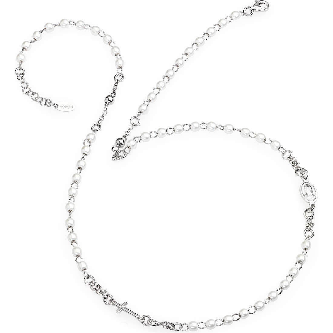Collana Rosario In Argento Gioielli Amen Rosari | CROBB3