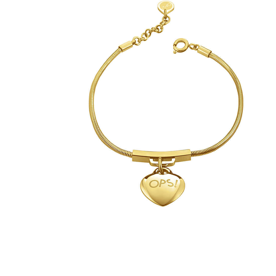 Bracciale Donna Ops Objects Snake Con Ciondolo Cuore  | OPSBR-366
