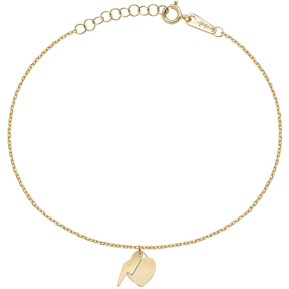 Bracciale Donna In Oro Con Cuore E Fulmine Gioielli Amen | AU9BRCFG3