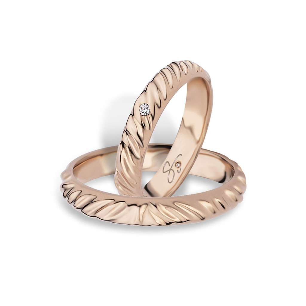 Fedi Nuziali Polello In Oro Rosa | 3275UR - 3275DR