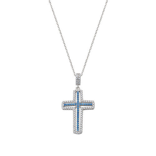 Collana Donna Croce Gioielli Amen Amore | CLCRVBBLZ