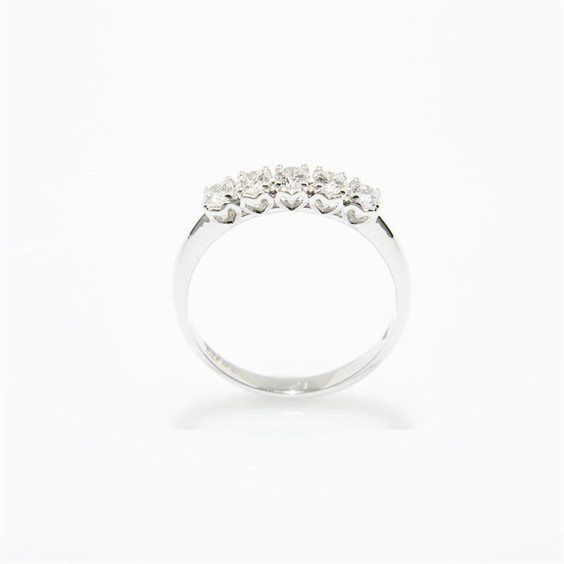 Veretta A 5 Pietre In Oro Bianco E Diamanti Gioielli Recarlo Anniversary | R01MZ734/065-14