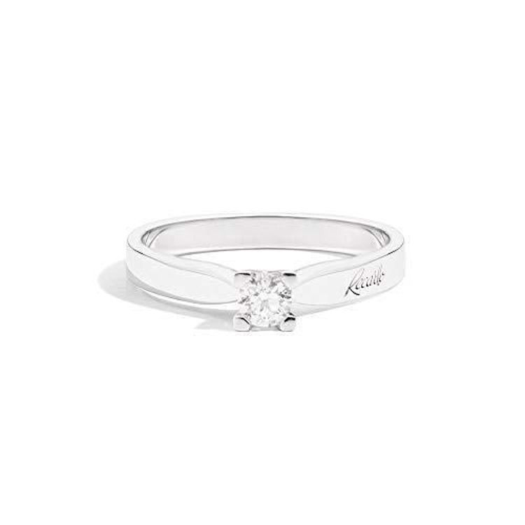 Anello Solitario In Oro Bianco E Diamanti Gioielli Recarlo Maria Teresa | R30SO265/023-14