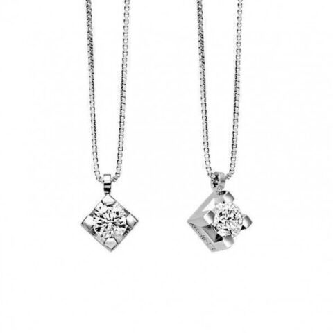 Girocollo Donna Punto Luce In Oro Bianco E Diamanti Gioielli Recarlo Maria Teresa | P30PX350/026VS-45