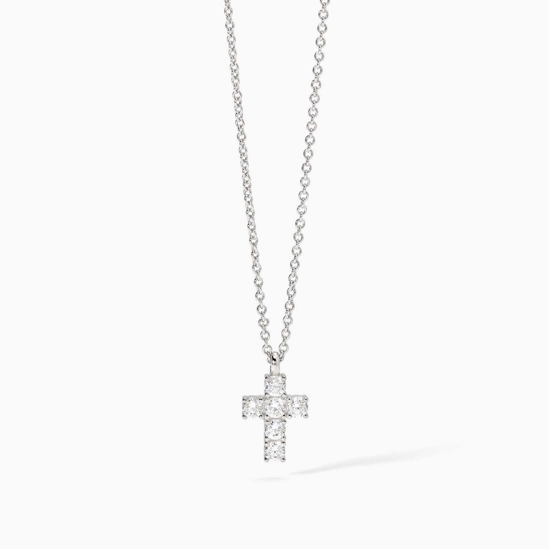 Collana Con Croce E Zirconi Gioielli Mabina | 553658