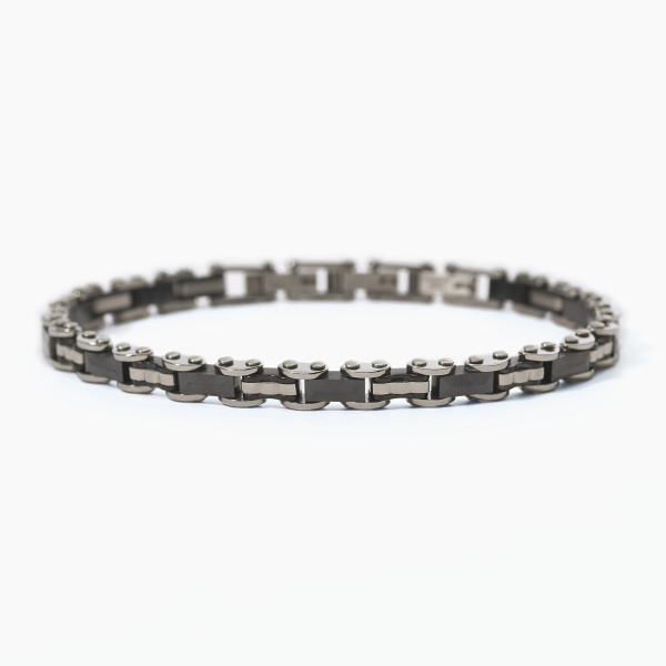 Bracciale Acciaio Con Elementi In Ceramica Nera e PVD Nero Gioielli 2Jewels | 232331