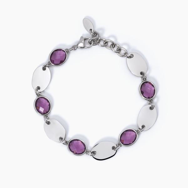 Bracciale Con Elementi In Glass Viola Donna Gioielli 2Jewels | 232337