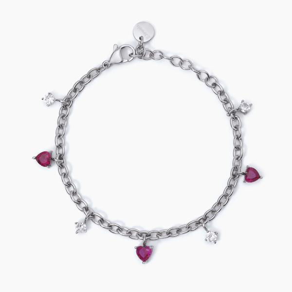 Bracciale Con Pendenti Rubino E Zirconi Donna Gioielli 2Jewels | 232335