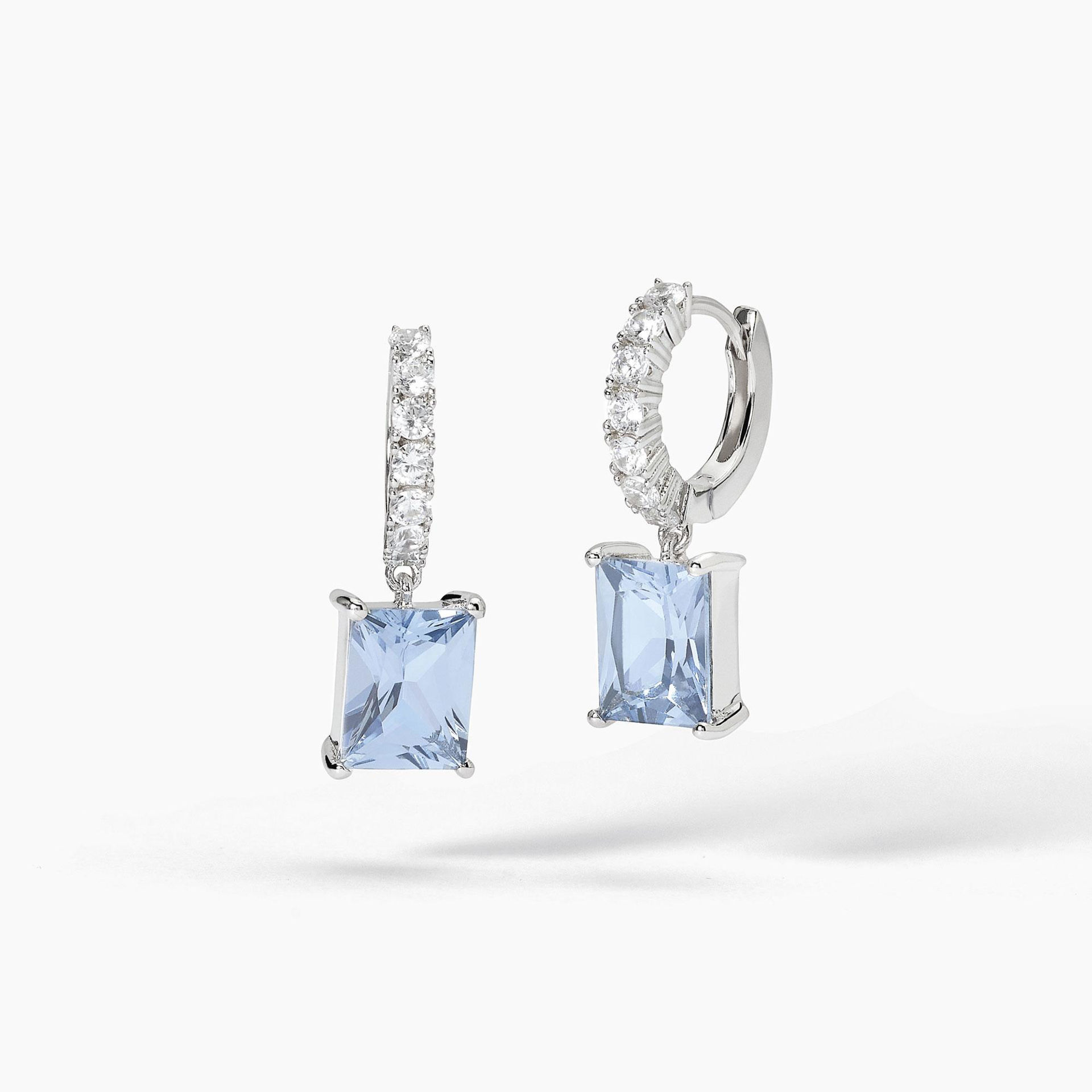 Orecchini Con Acquamarina Sintetica Gioielli Mabina | 563721