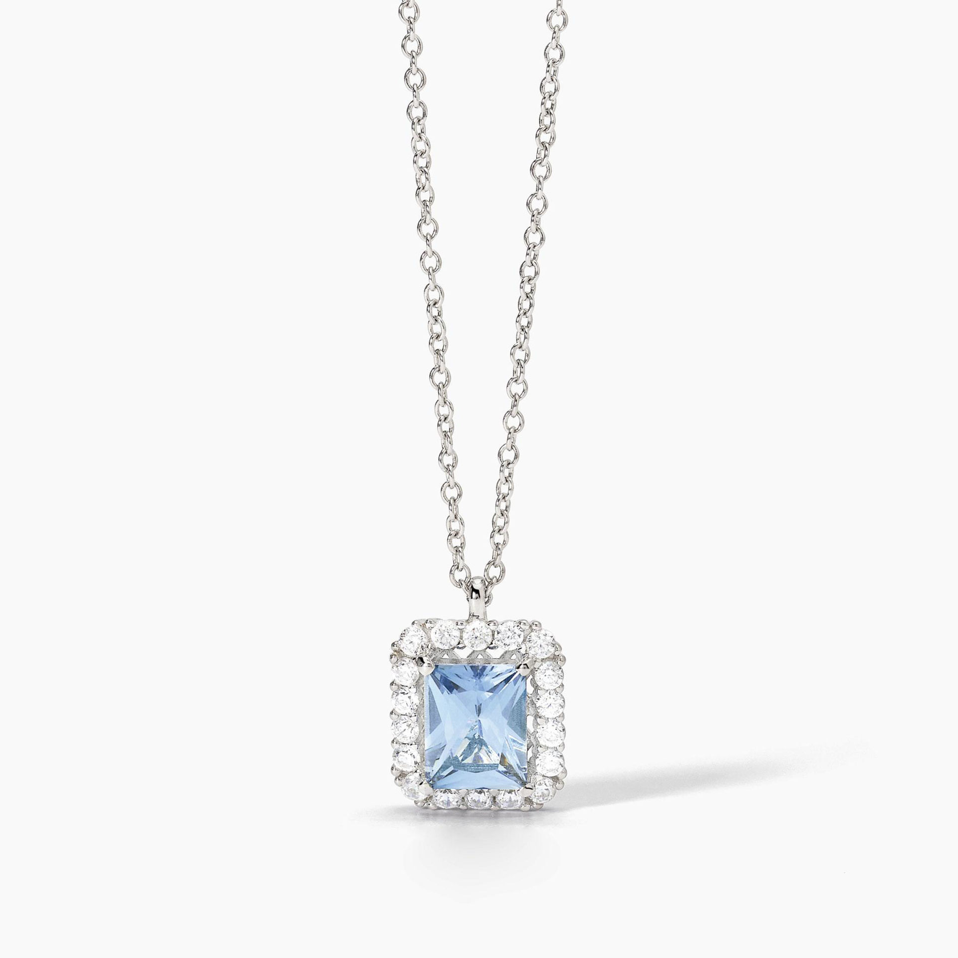 Girocollo Con Acquamarina Sintetico Gioielli Mabina | 553651