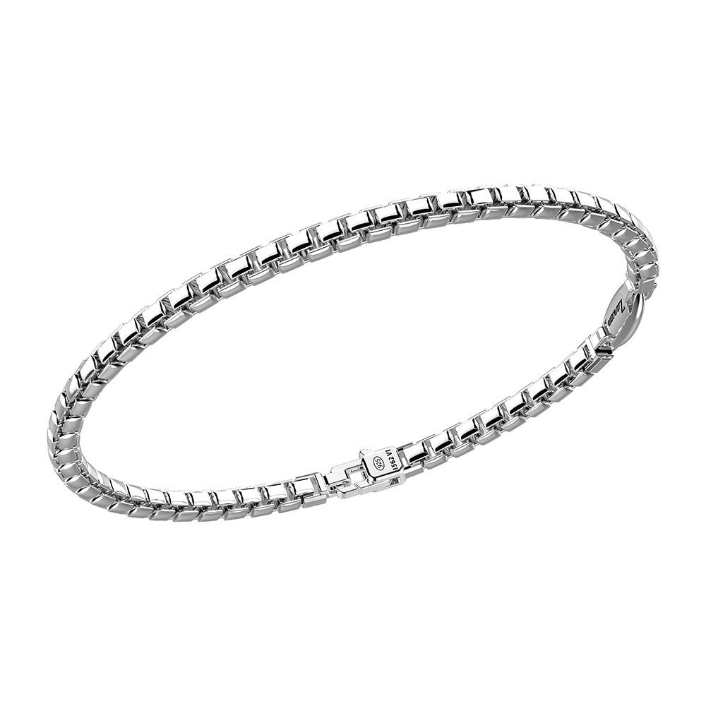 Set 2 Bracciali Uomo In Acciaio Inox – Catena Cubana E Corda – Placcato Argento, Regolabili, Gioielli Antiallergici