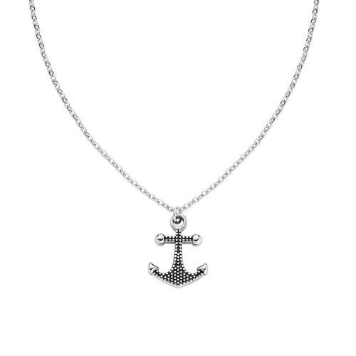 Collana Ancora In Acciaio E Smalto Gioielli Amen | ACCL100