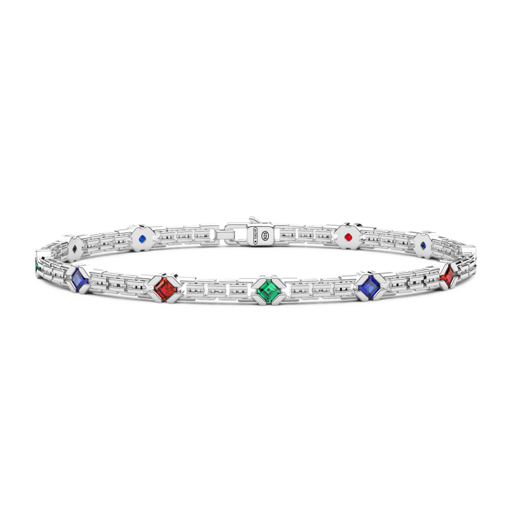 Bracciale Uomo In Argento Con Pietre Naturali Gioielli Zancan |  ESB314-BRV