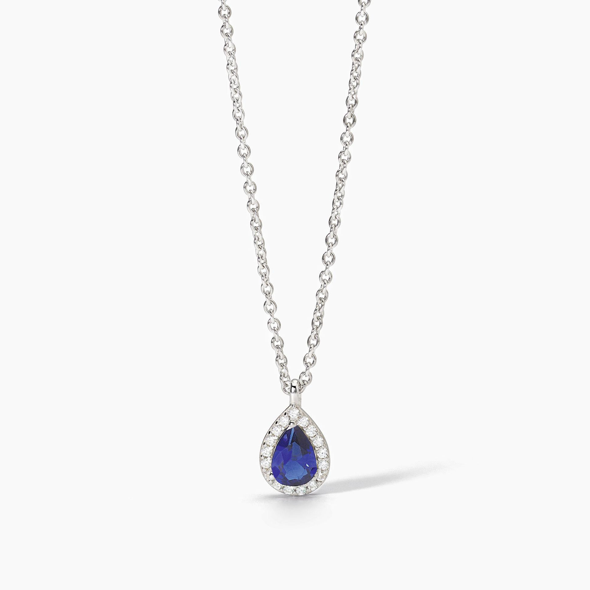 Girocollo Goccia Con Zaffiro Gioielli Mabina | 553665