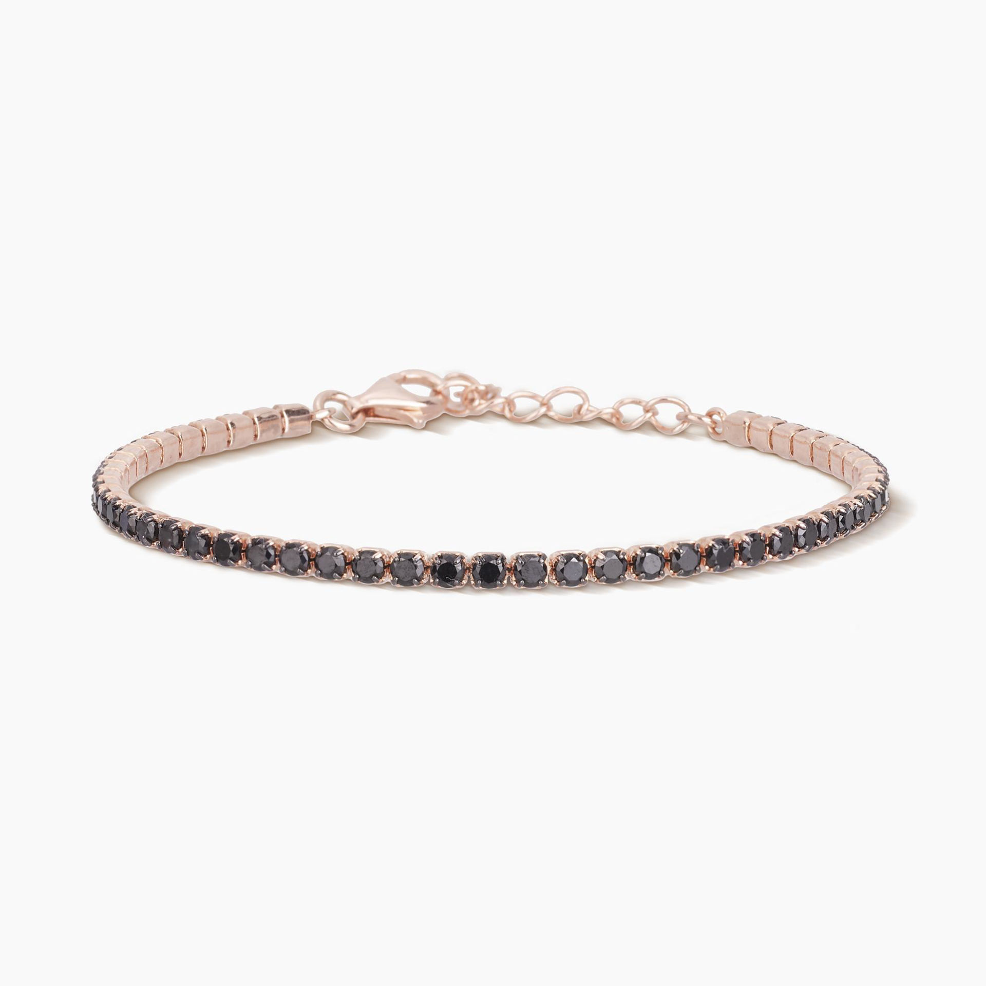 Bracciale Tennis Con Zirconi Neri Gioielli Mabina | 533329
