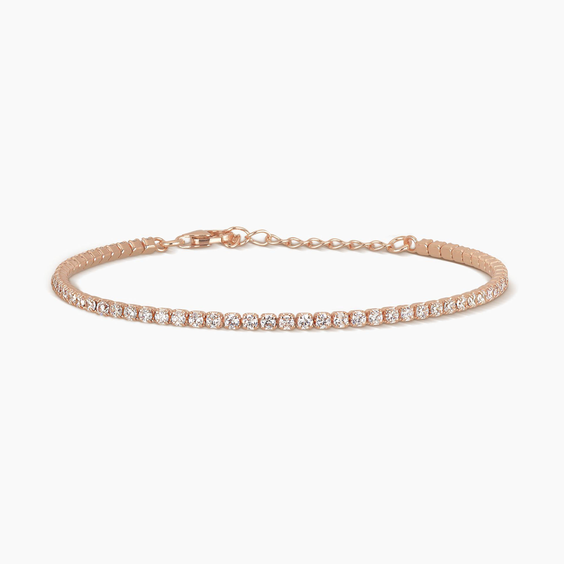 Bracciale Tennis Con Zirconi Oro Rosa Gioielli Mabina | 533284