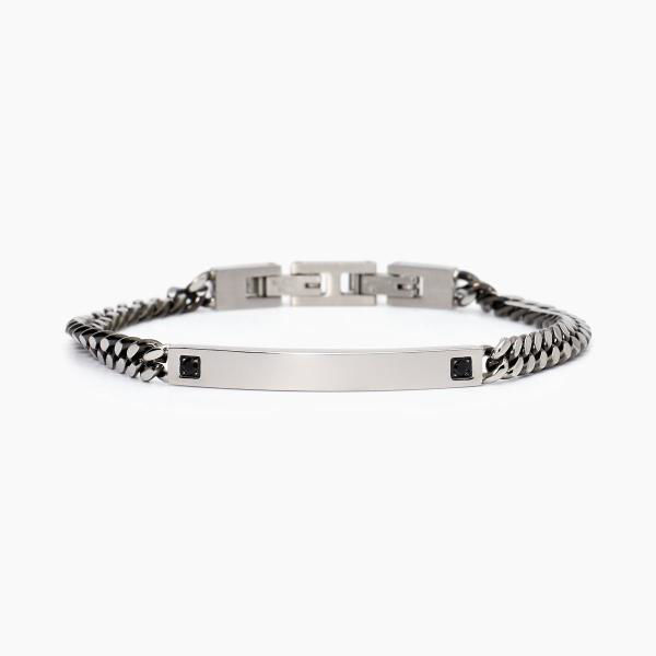 Bracciale In Acciaio Con Gunmetal E Cristalli 2Jewels | 232498