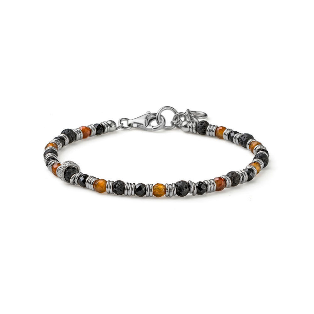 Bracciale Uomo Snake Classic Style Argento E Mix Pietre Naturali Mariacristinasterling |  G2879/19