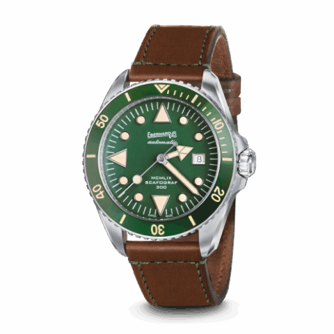 Orologio Automatico Uomo Eberhard Scafograf 300 MCMLIX Verde | 41034.09