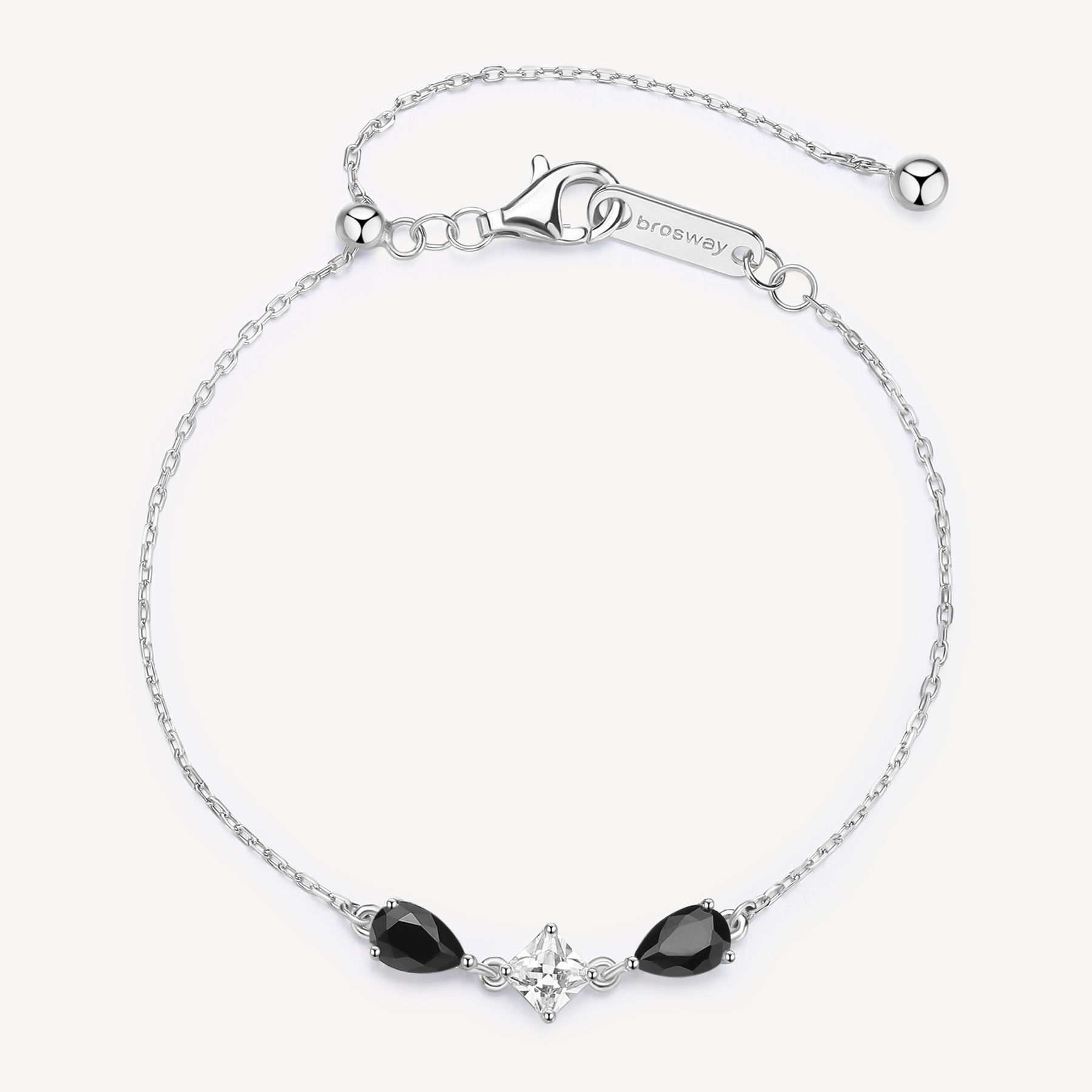 Bracciale Tiralaccio Zirconi Bianchi E Mystery Black Gioielli Brosway Fancy | FMB117
