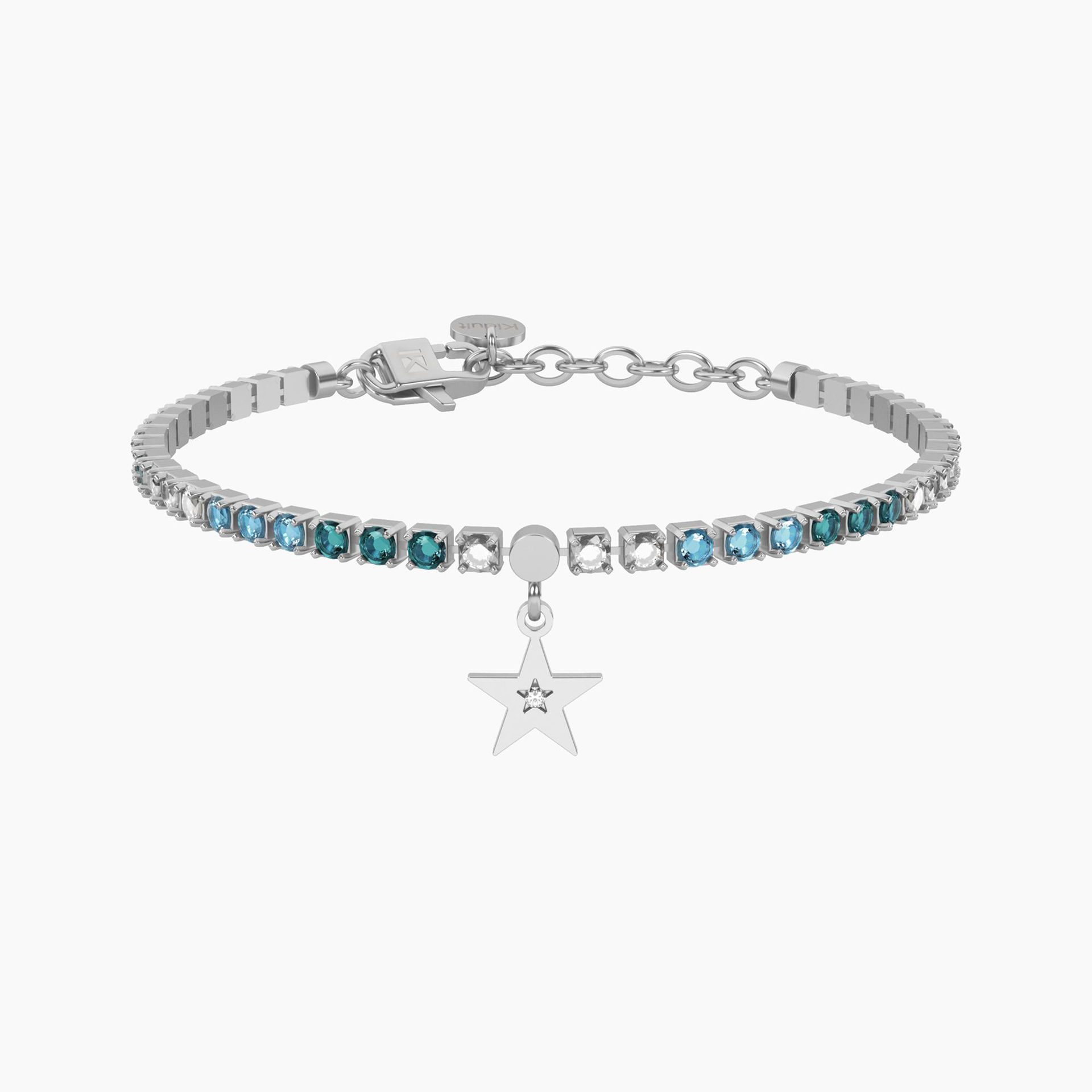 Bracciale Tennis Azzurro Con Stella Gioielli Kidult | 732323