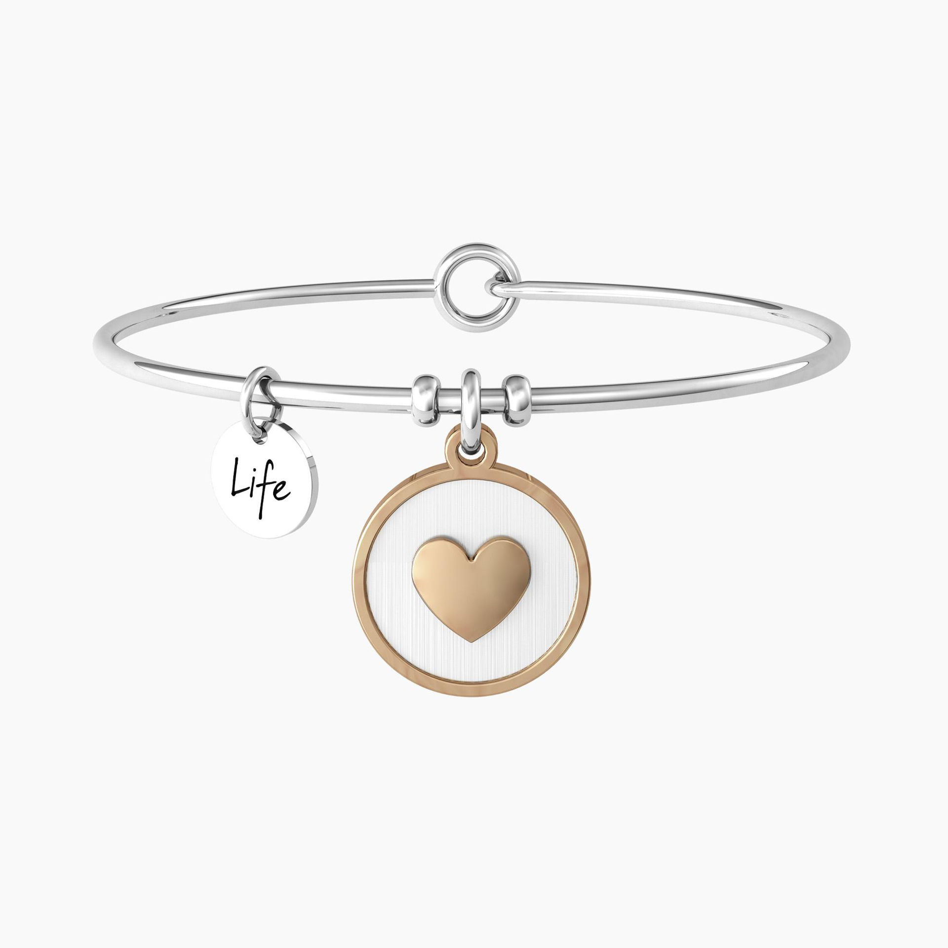 Bracciale Rigido Mamma Con Ciondolo Cuore E Frase Gioielli Kidult | 732158