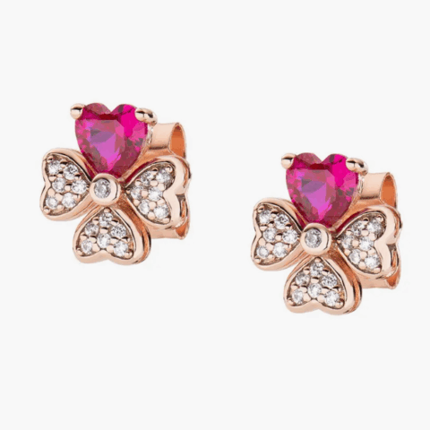 Orecchini "Quadricuore" In Argento Con Zirconi Gioielli Amen | EQUSRR