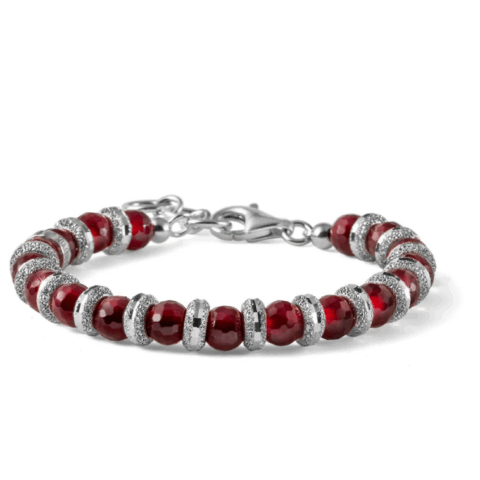 Bracciale Donna Red Passion E Cerchietti Diamantati Mariacristinasterling | G5012
