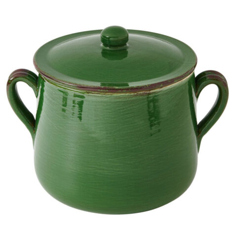 Marmitta Verde Con Coperchio Terracotta Da Fuoco Brandani | 52265