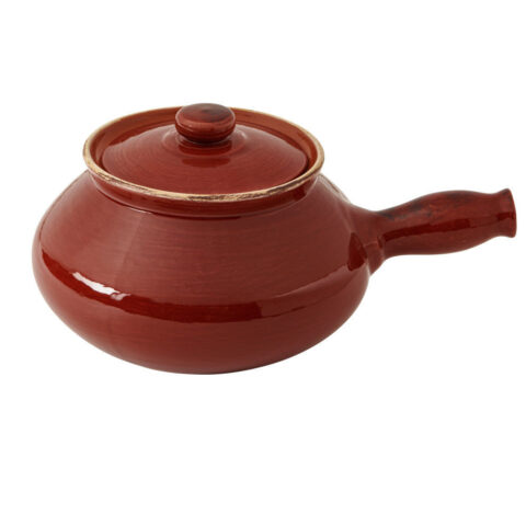 Patatiera/Castagnera Rossa Con Coperchio Terracotta Da Fuoco Brandani | 52268