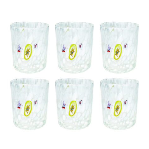 Bicchiere Pavone Bianco Set 6 Pezzi In Vetro Brandani | 51373