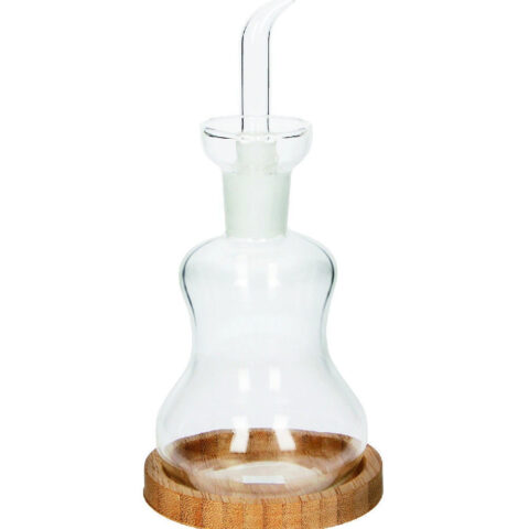 Oliera Silhouette Vetro Con Base In Bamboo Naturale Brandani | 52284