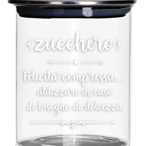 Barattolo Zucchero Vetro Con Tappo Metal Brandani | 52606