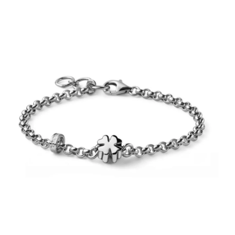 Bracciale Uomo Luckyou Argento Con Ciondolo Quadrifoglio Mariacristinasterling | G2445
