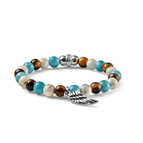 Bracciale Bimbo Elastico Nike Mix Pietre E Charm Argento Mariacristinasterling | G4747