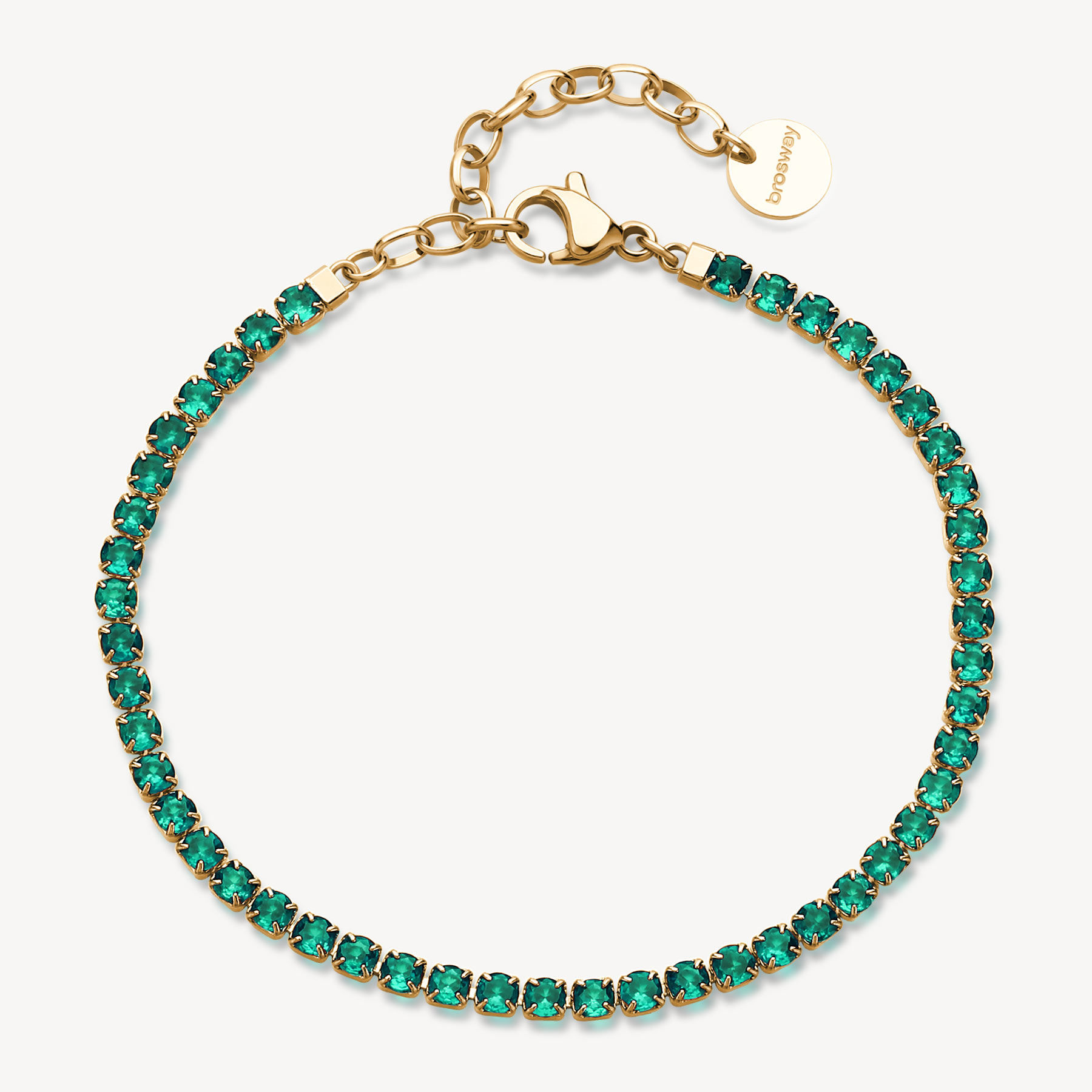 Bracciale Tennis Acciaio Colore Emerald Desideri Brosway | BEI102