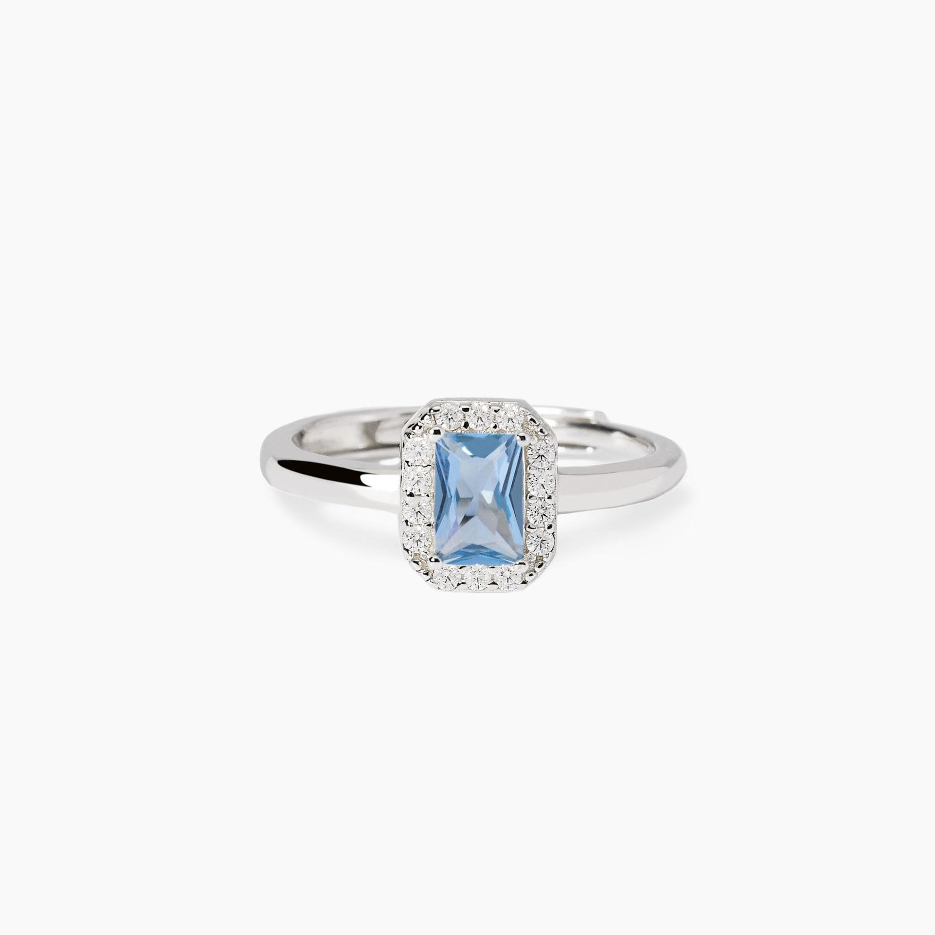 Anello Regolabile Con Acquamarina Gioielli Mabina | 523452