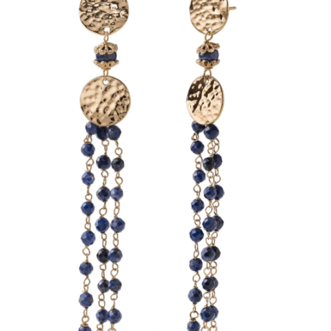 Orecchini Lunghi Hera Lapislazzuli Mariacristinasterling | G5079D