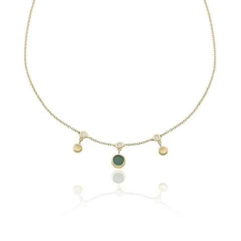 Girocollo In Oro Giallo Con Diamanti E Malachite Chimento Armillas Glow Diamond | 1G10400ML1450