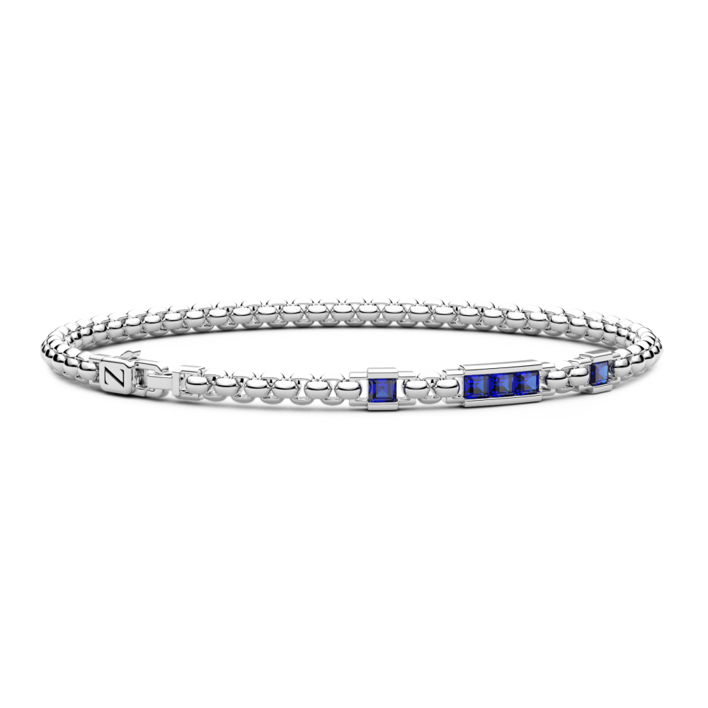 Bracciale Uomo In Argento Con Pietre Naturali Blu Gioielli Zancan | ESB311-BL