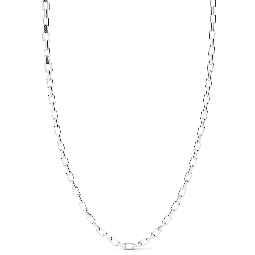 Collana Uomo In Argento Con Pietre Naturali Nere Gioielli Zancan | ESC196-NE