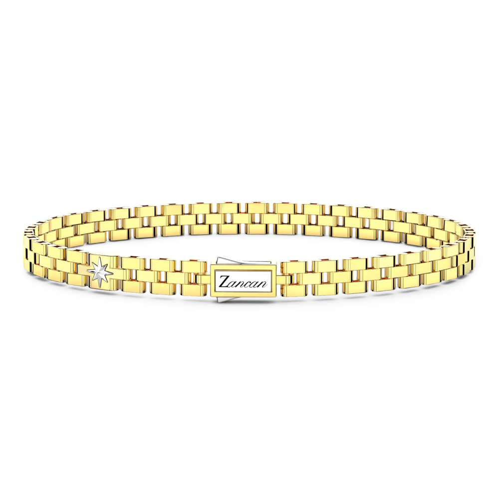 Bracciale Uomo Solo Maglia In Oro Giallo 18 kt Zancan | UB016G-20