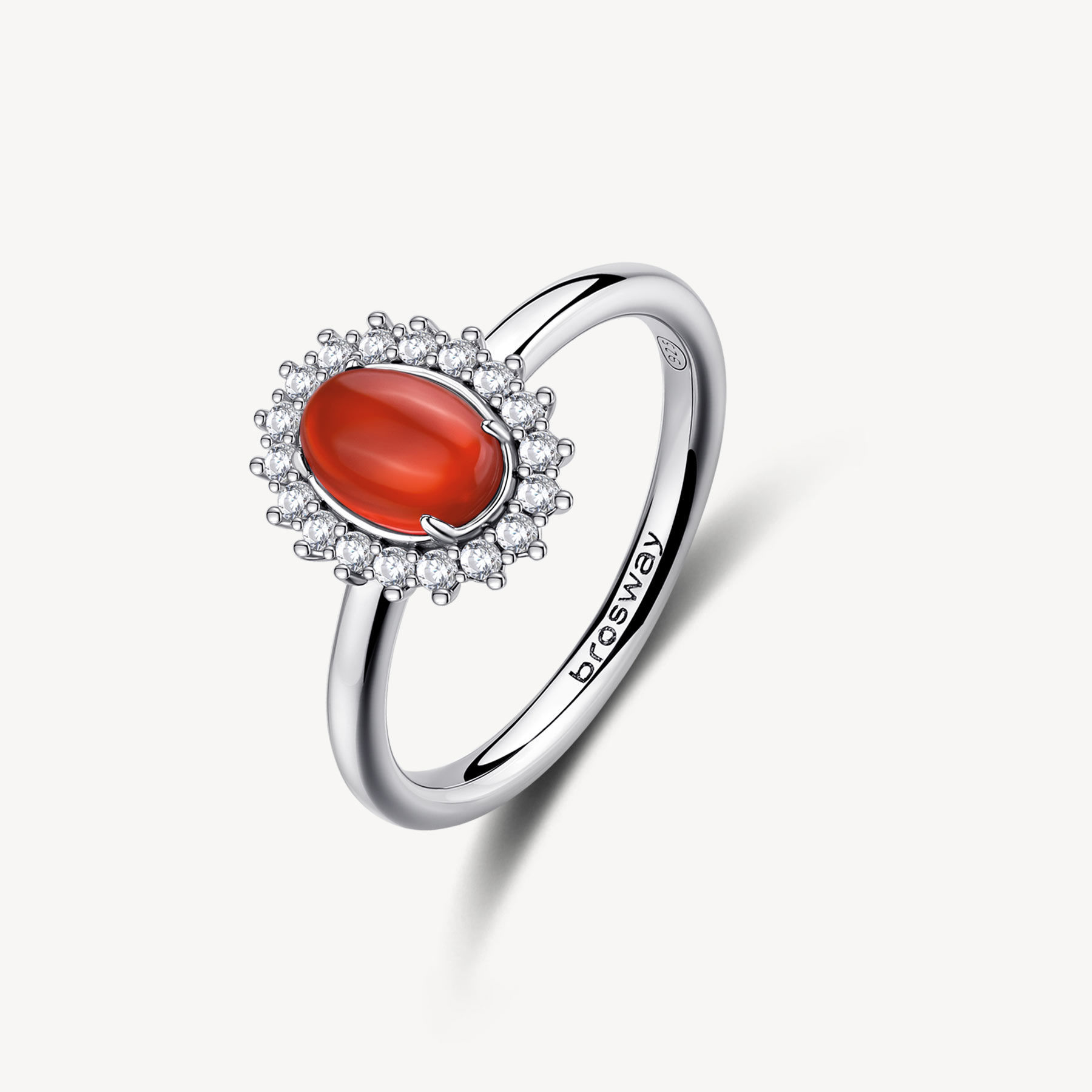 Anello Con Agata Rossa E Zirconi Gioielli Brosway Fancy | FPR140