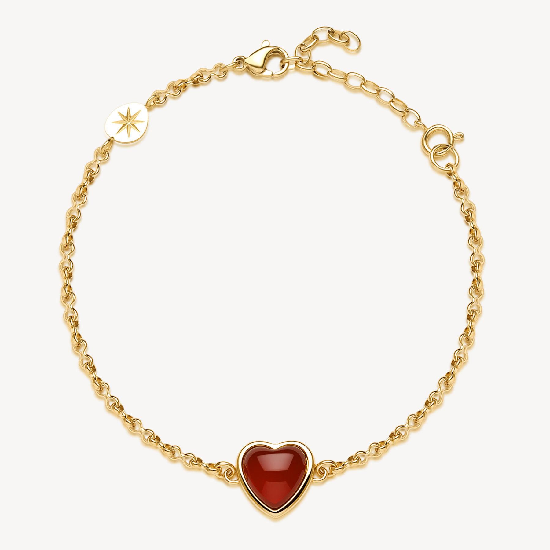 Bracciale Acciaio Cuore Con Agata Rossa Essential Brosway | BNL140