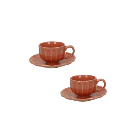 Tazzina Caffè Calipso Arancione Set 2 Pezzi Stoneware Brandani | 51456