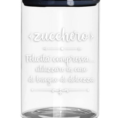 Barattolo Zucchero Vetro Con Tappo Metal Brandani | 52609